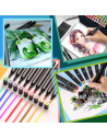 MKR_80,Set markere permanente, cu alcool, 80 culori, doua capete 1-6mm, 15 cm, geanta depozitare inclusa, Criando, MKR_80