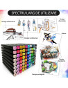 MKR_80,Set markere permanente, cu alcool, 80 culori, doua capete 1-6mm, 15 cm, geanta depozitare inclusa, Criando, MKR_80