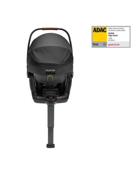 BB-CS10218CVRGL,Nuna - Scoica auto i-Size Pipa Next Caviar, nastere - 83 cm, testata ADAC