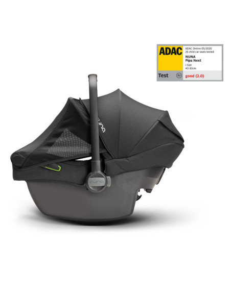 BB-CS10218CVRGL,Nuna - Scoica auto i-Size Pipa Next Caviar, nastere - 83 cm, testata ADAC
