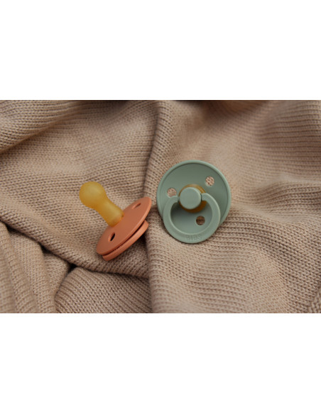 BB-120367,BIBS - Set 2 suzete Colour Latex, tetina rotunda, 6 luni +-Ivory/Petrol