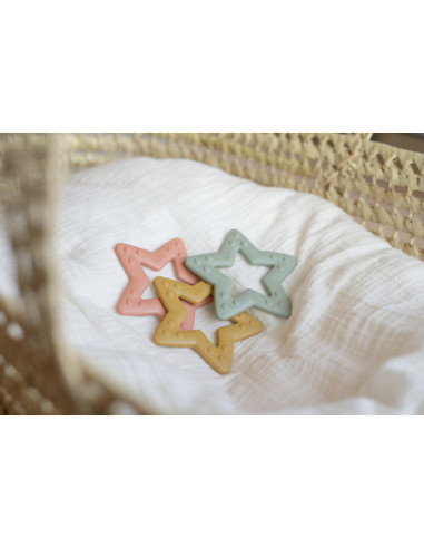 BB-3000244,BIBS- Jucarie de dentitie in forma de steluta, Blush