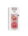 BB-110446,BIBS - Set 2 suzete Colour Latex, tetina rotunda, 0 luni +-Dusty Pink/Coral
