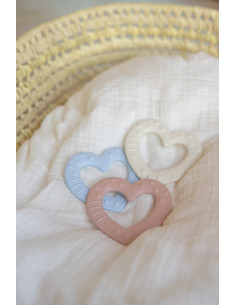 BB-3100216,BIBS - Jucarie de dentitie in forma de inima, Ivory 2