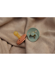 BB-110453,BIBS - Set 2 suzete Colour Latex, tetina rotunda, 0 luni +-Scuba/Taupe 2