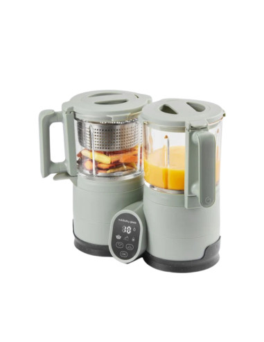 BB-A001138,Babymoov - Robot multifunctional Nutribaby Glass 4 in 1 din sticla si otel inoxidabil Celadon Green