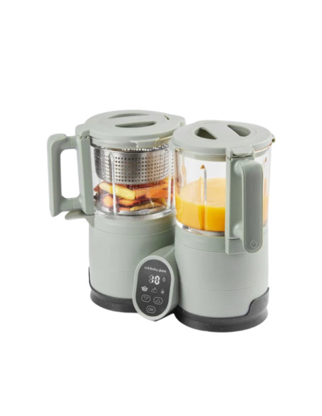 BB-A001138,Babymoov - Robot multifunctional Nutribaby Glass 4 in 1 din sticla si otel inoxidabil Celadon Green