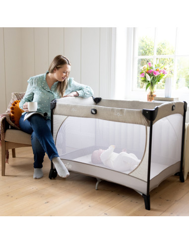 BB-P1028LAF02000,Joie - Patut pliant Commuter Change Gray Marble, cu cosulet detasabil inclus