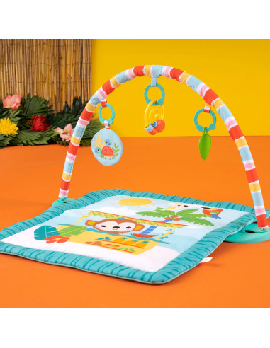 BB-12475,Bright Starts - Salteluta de joaca cu bara de jucarii Tiki Toy Bar