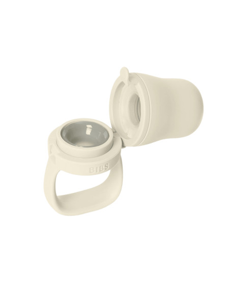BB-4350216,BIBS - Dispozitiv de hranire Baby Feeder cu 2 tetine din silicon, Ivory