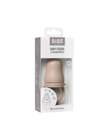 BB-4350244,BIBS - Dispozitiv de hranire Baby Feeder cu 2 tetine din silicon, Blush