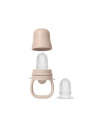 BB-4350244,BIBS - Dispozitiv de hranire Baby Feeder cu 2 tetine din silicon, Blush