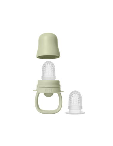 BB-4350250,BIBS - Dispozitiv de hranire Baby Feeder cu 2 tetine din silicon, Sage