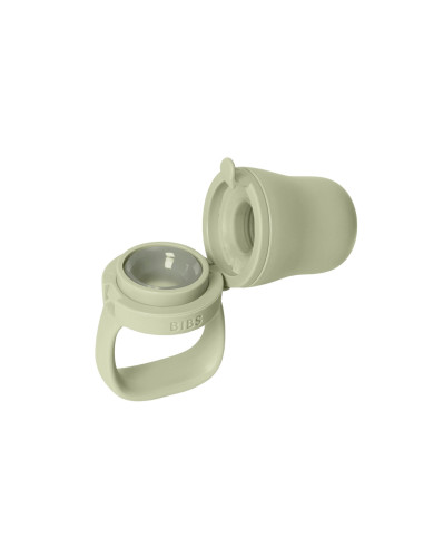 BB-4350250,BIBS - Dispozitiv de hranire Baby Feeder cu 2 tetine din silicon, Sage