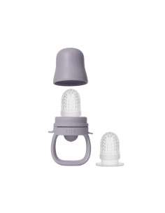 BB-4350303,BIBS - Dispozitiv de hranire Baby Feeder cu 2 tetine din silicon, Fossil Grey