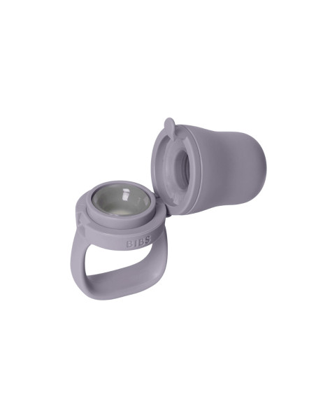 BB-4350303,BIBS - Dispozitiv de hranire Baby Feeder cu 2 tetine din silicon, Fossil Grey