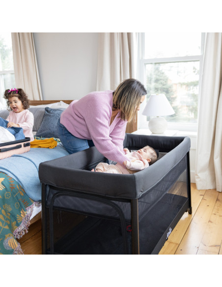 BB-P2431AASHA000,Joie - Patut pliant de calatorie transformabil in tarc Amigo, Shale