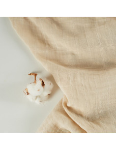 BB-CDSW003,ONINO - Muselina multifunctionala din bumbac 100% organic, HUG.me, Creamy Vanilla, x1 bucata, 120 x 120 cm, certifica 2