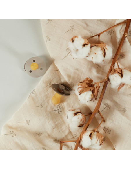 BB-CDSW003,ONINO - Muselina multifunctionala din bumbac 100% organic, HUG.me, Creamy Vanilla, x1 bucata, 120 x 120 cm, certifica