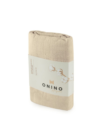 BB-CDSW003,ONINO - Muselina multifunctionala din bumbac 100% organic, HUG.me, Creamy Vanilla, x1 bucata, 120 x 120 cm, certifica