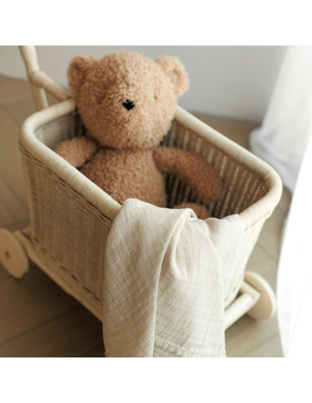 BB-CDSW003,ONINO - Muselina multifunctionala din bumbac 100% organic, HUG.me, Creamy Vanilla, x1 bucata, 120 x 120 cm, certifica