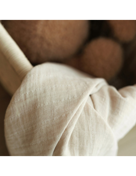 BB-CDSW003,ONINO - Muselina multifunctionala din bumbac 100% organic, HUG.me, Creamy Vanilla, x1 bucata, 120 x 120 cm, certifica