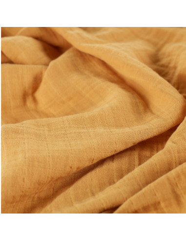 BB-CDSW001,ONINO - Muselina multifunctionala din bumbac 100% organic, HUG.me, Honey Gold, x1 bucata, 120 x 120 cm, certificata G