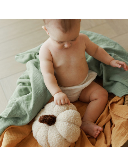 BB-CDSW001,ONINO - Muselina multifunctionala din bumbac 100% organic, HUG.me, Honey Gold, x1 bucata, 120 x 120 cm, certificata G