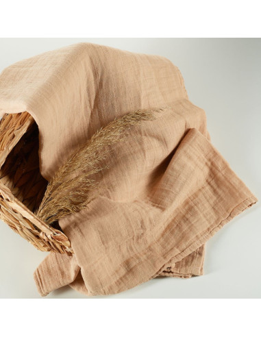 BB-CDSW002,ONINO - Muselina multifunctionala din bumbac 100% organic, HUG.me, Oatmeal Beige, x1 bucata, 120 x 120 cm, certificat