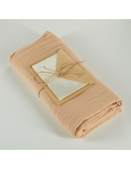 BB-CDSW002,ONINO - Muselina multifunctionala din bumbac 100% organic, HUG.me, Oatmeal Beige, x1 bucata, 120 x 120 cm, certificat