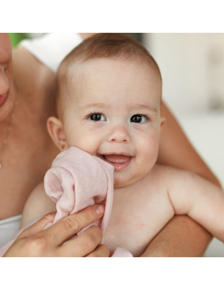 BB-CDSW005,ONINO - Muselina multifunctionala din bumbac 100% organic, HUG.me, Sandy Rose, x1 bucata, 120 x 120 cm, certificata G