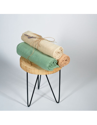 BB-CDSW004,ONINO - Muselina multifunctionala din bumbac 100% organic, HUG.me, Serene Green, x1 bucata, 120 x 120 cm, certificata