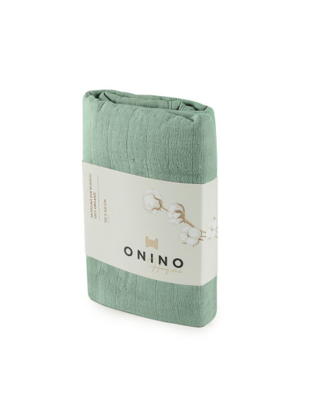 BB-CDSW004,ONINO - Muselina multifunctionala din bumbac 100% organic, HUG.me, Serene Green, x1 bucata, 120 x 120 cm, certificata