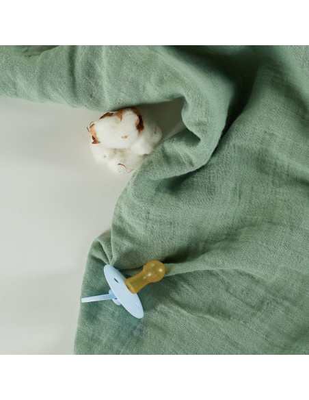 BB-CDSW004,ONINO - Muselina multifunctionala din bumbac 100% organic, HUG.me, Serene Green, x1 bucata, 120 x 120 cm, certificata