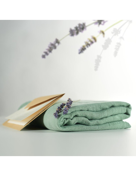 BB-CDSW004,ONINO - Muselina multifunctionala din bumbac 100% organic, HUG.me, Serene Green, x1 bucata, 120 x 120 cm, certificata