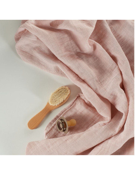 BB-CDSW006,ONINO - Muselina multifunctionala din bumbac 100% organic, HUG.me, Warm Peach, x1 bucata, 120 x 120 cm, certificata G