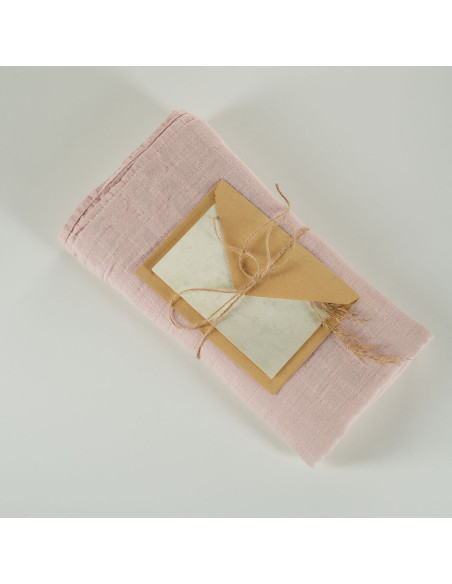 BB-CDSW006,ONINO - Muselina multifunctionala din bumbac 100% organic, HUG.me, Warm Peach, x1 bucata, 120 x 120 cm, certificata G