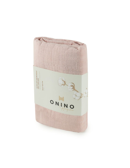 BB-CDSW006,ONINO - Muselina multifunctionala din bumbac 100% organic, HUG.me, Warm Peach, x1 bucata, 120 x 120 cm, certificata G