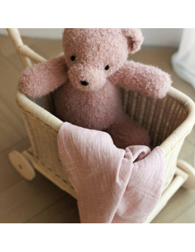 BB-CDSW006,ONINO - Muselina multifunctionala din bumbac 100% organic, HUG.me, Warm Peach, x1 bucata, 120 x 120 cm, certificata G