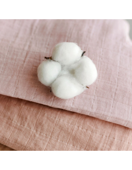 BB-CDSW006,ONINO - Muselina multifunctionala din bumbac 100% organic, HUG.me, Warm Peach, x1 bucata, 120 x 120 cm, certificata G