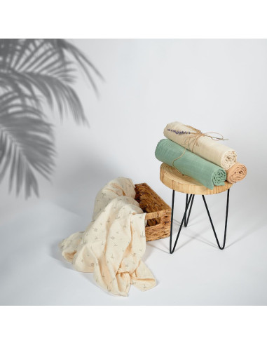 BB-CDSW009,ONINO - Muselina multifunctionala din bumbac 100% organic, SNUGGLE.me, Pure Life, x1 bucata, 120 x 120 cm, certificat