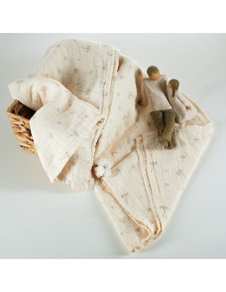 BB-CDSW009,ONINO - Muselina multifunctionala din bumbac 100% organic, SNUGGLE.me, Pure Life, x1 bucata, 120 x 120 cm, certificat