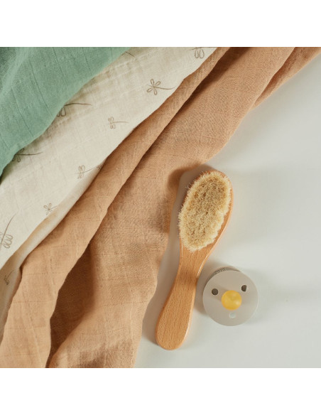 BB-CDSW008,ONINO - Muselina multifunctionala din bumbac 100% organic, HUG.me, Pure Nature, x3 bucati, 60 x 60 cm, certificata GO