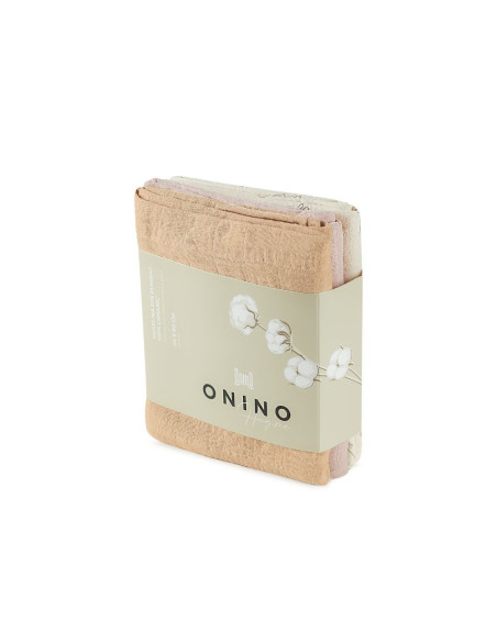 BB-CDSW007,ONINO - Muselina multifunctionala din bumbac 100% organic, HUG.me, Pure Bloom, x3 bucati, 60 x 60 cm, certificata GOT