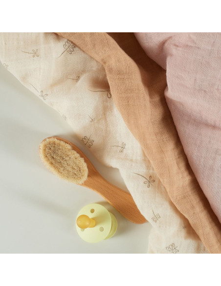 BB-CDSW007,ONINO - Muselina multifunctionala din bumbac 100% organic, HUG.me, Pure Bloom, x3 bucati, 60 x 60 cm, certificata GOT