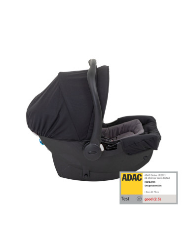 BB-8AO998MDLEU,Graco - Scoica auto SnugEssentials Midnight Black, 40-75 cm, testata ADAC si certificata R129