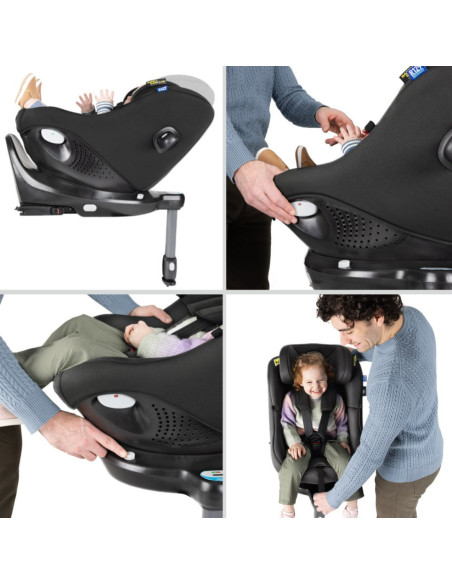 BB-GC2302AAMDN000,Graco - Scaun auto Turn2Me 360° DLX Midnight, 40-105 cm, certificata R129 si testat ADAC