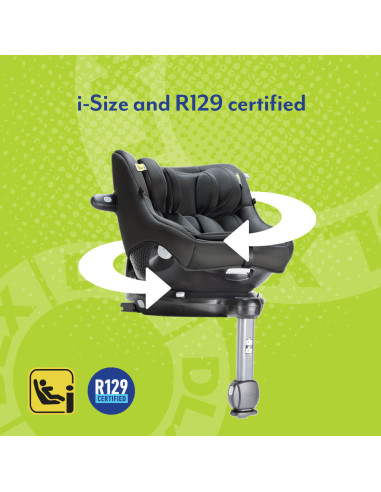 BB-GC2302AAIRO000,Graco - Scaun auto Turn2Me 360° DLX Iron, 40-105 cm, certificata R129 si testat ADAC