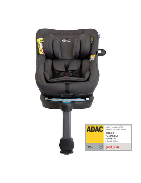 BB-GC2302AAIRO000,Graco - Scaun auto Turn2Me 360° DLX Iron, 40-105 cm, certificata R129 si testat ADAC