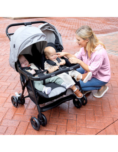 BB-GS1217AASTG000,Graco - Carucior de gemeni DuoRider Steeple Gray
